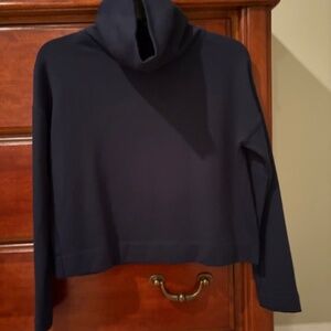 AYR Navy Turtleneck Sweatshirt cropped size XS Excellent Condition